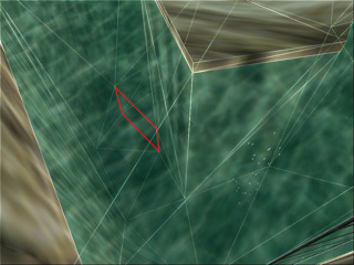 Zora's Domain Hole (Wireframe Overlay)